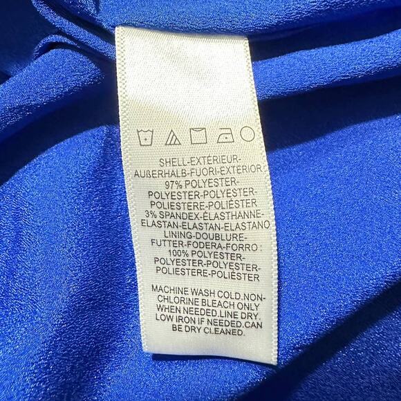 Dress the Population Tiffany One-Shoulder Midi Dress Women's Plus XXL Blue NWOT - Picture 8 of 11